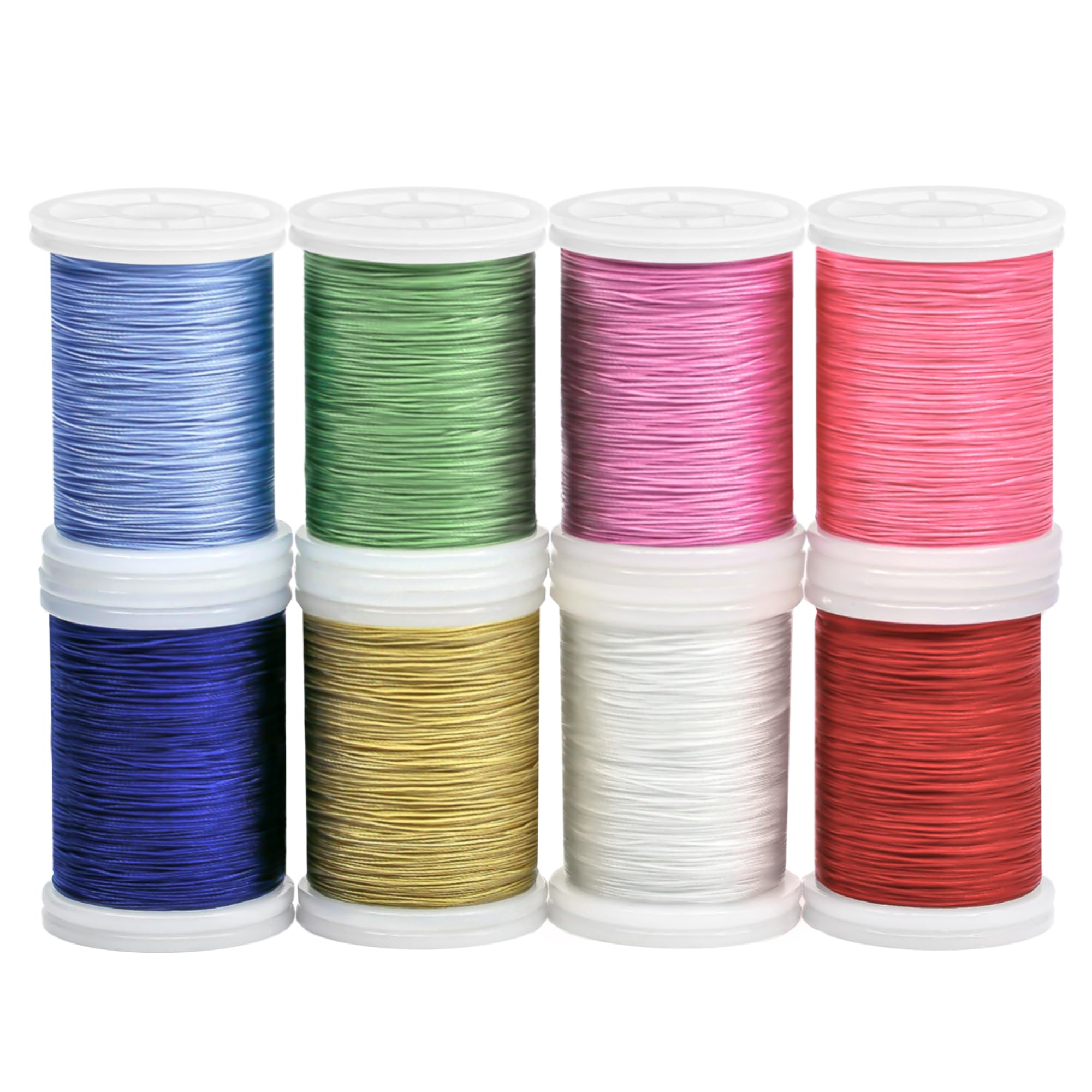 Hilo de tapicería extrafuerte, hilo para coser 8 colores, 218 yardas, hilo de nailon unido para el hogar, manualidades, máquina, bricolaje y cuero vaquero, colores brillantes