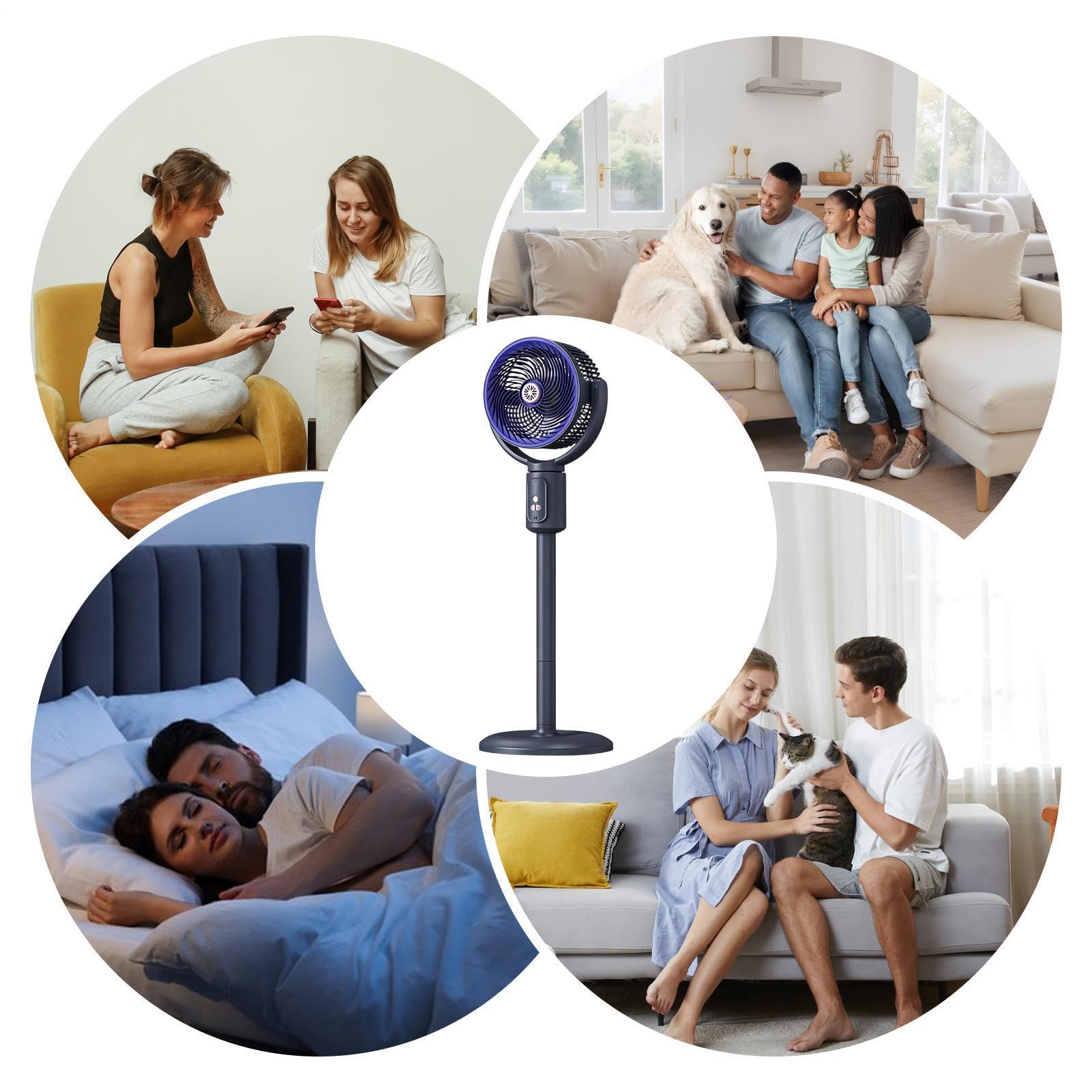 Ventilatore A Piantana Con Telecomando 5 Velocità 180° Oscillante Timer 8h | Ventilatori A Piantana Elettrici Per Camera, Soggiorno, Casa, Ufficio, Comodino