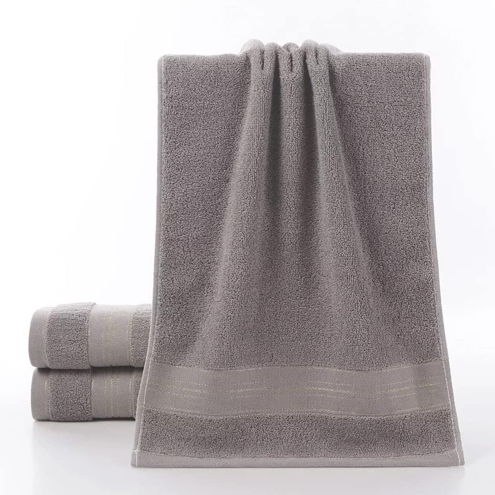 Serviette de bain en coton épais grand format pour adulte couleur unie gris