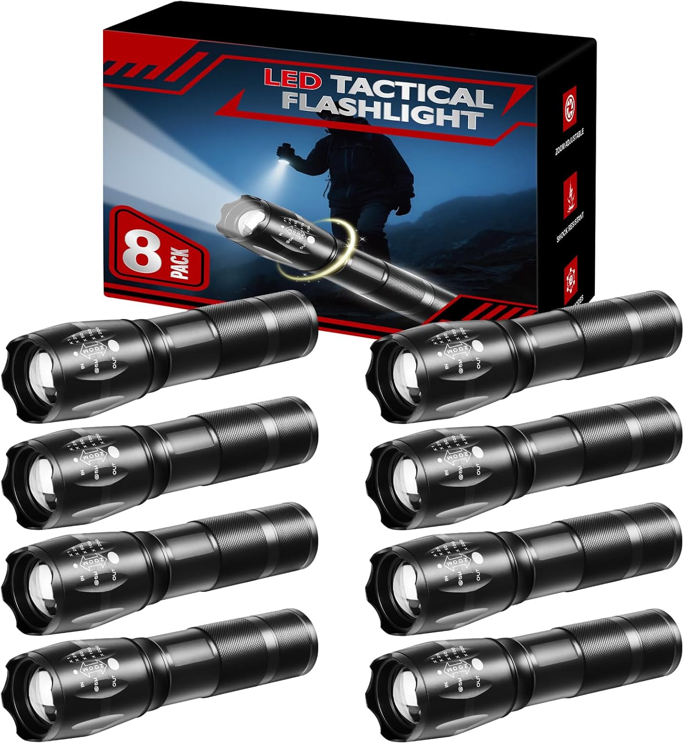 Sofirn SP31 V3.0 Tactical Flashlight Rechargeable, 2000 High Lumen with Dual Switches and Battery