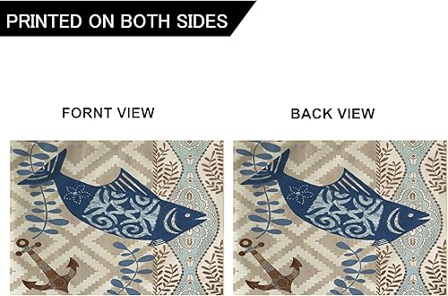 Miniatura 9 de Juego de 4 manteles individuales con diseño de hojas tropicales, loro, flor roja y patrón de palma de Monstera, impermeables, resistentes al calor,