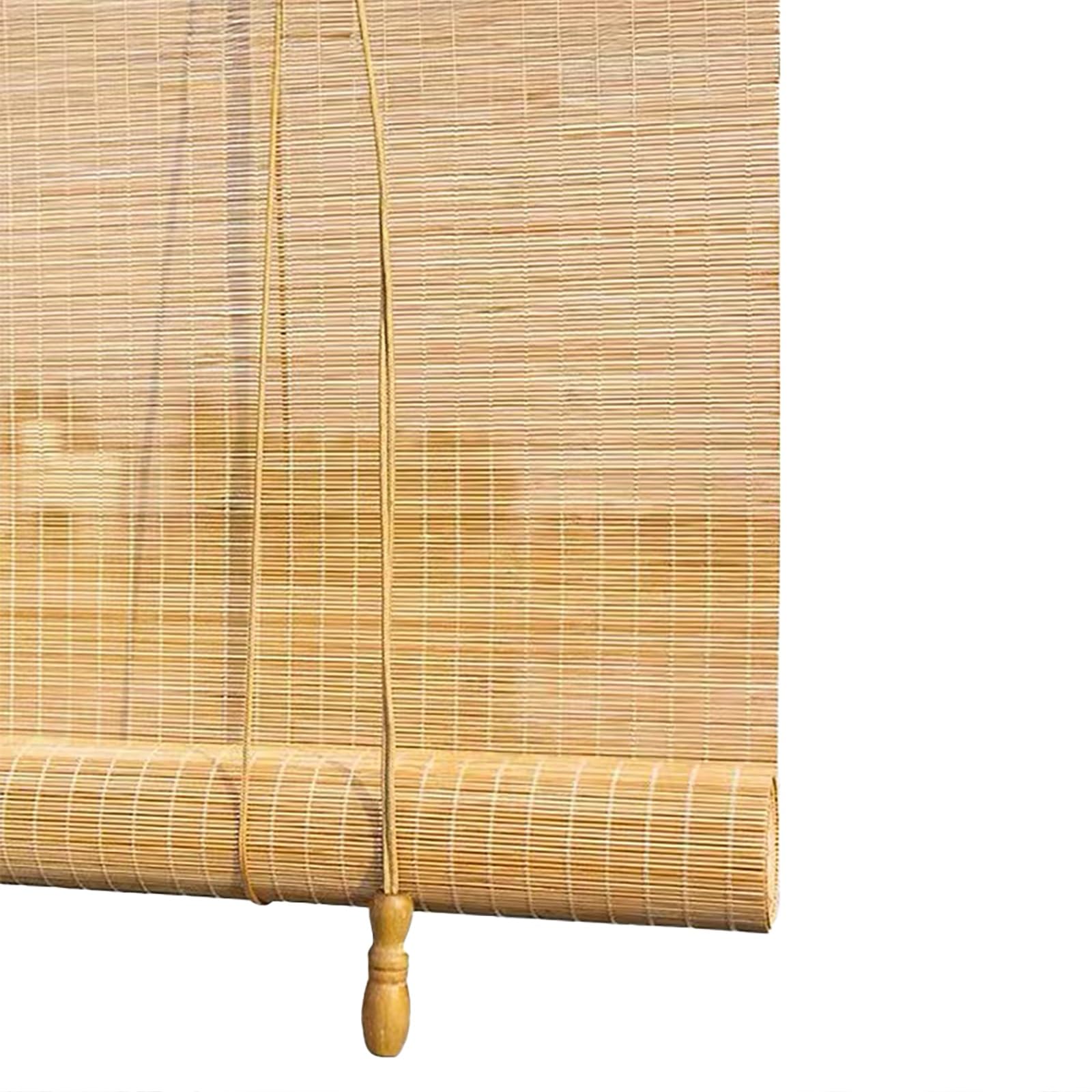 Rideau en Bambou Abat-Jour en Roseau Enroulable, Naturel, Rideaux De Protection, Rideau en Bambou Tissé À La Main, Stores De Patio Pare-Soleil, Stores D'intimité Enroulables Extérieurs (Color : B, S