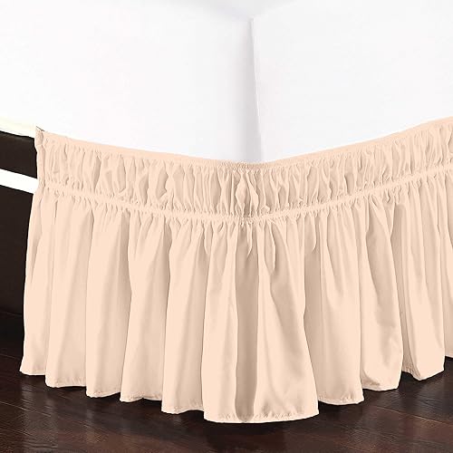 Miniatura 5 de Elegant Comfort Lujosa falda de cama elástica con volantes, con caída a medida de 16 pulgadas, ajuste fácil, calidad premium, resistente a las