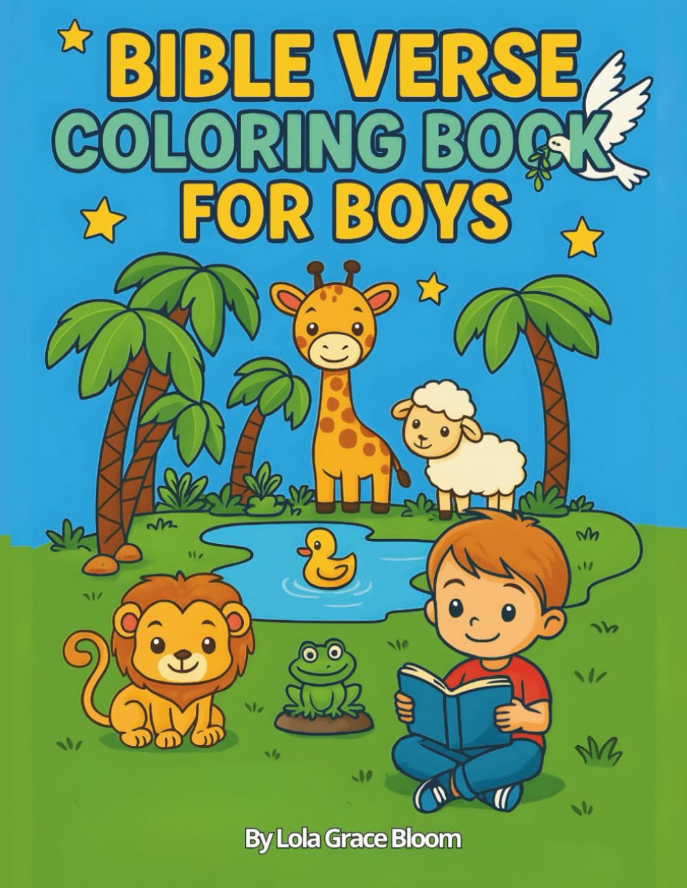 Bible Verse Coloring Book for Boys: Inspirational Christian scriptures & affirmation created for Boys ages 5-10
