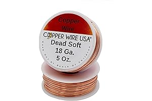 Solid Bare Copper Round Wire 5 Oz Spool Dead Soft 12 - 30 Ga