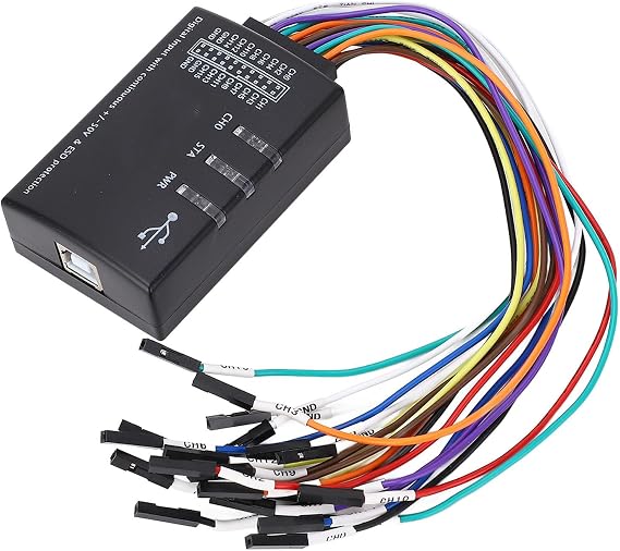16 Channel Compact USB Logic Analyzer High Sampling Rate Protocol Analysis for