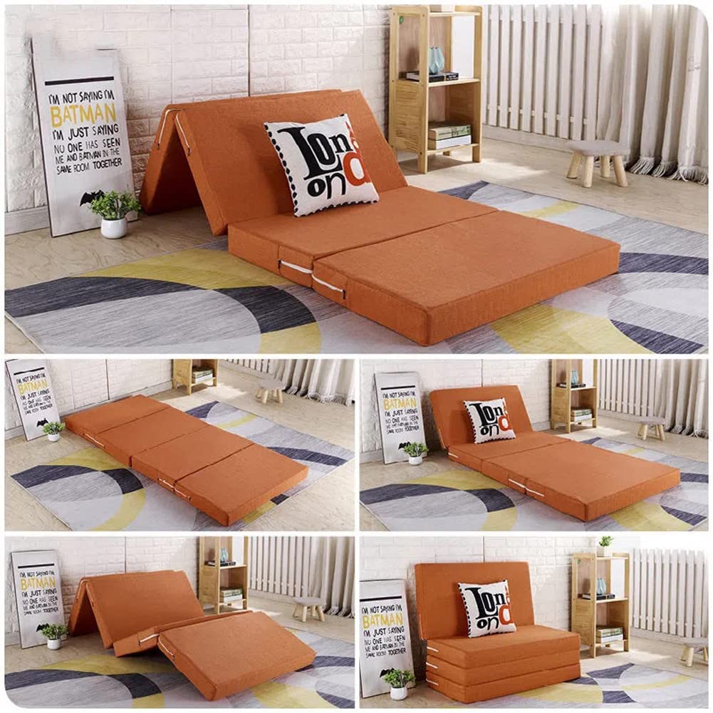 YURRO Portable Travel Single Bed Foam Mattress,Waterproof Office Floor Sleeping Mattress,Guest Folding Mattress with Washable Cover,Home Spare Bed