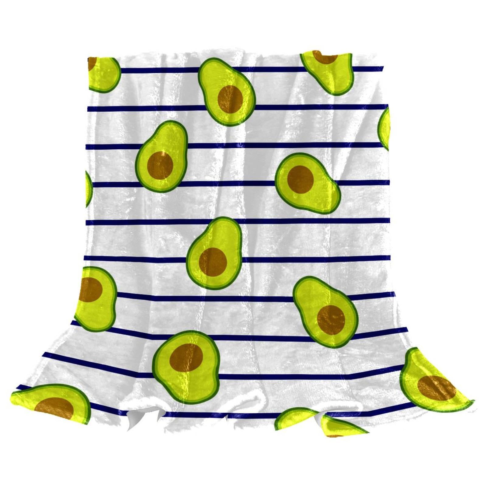 Couverture polaire chaude pour éviter les frissons sur le lit et canapé motif avocat