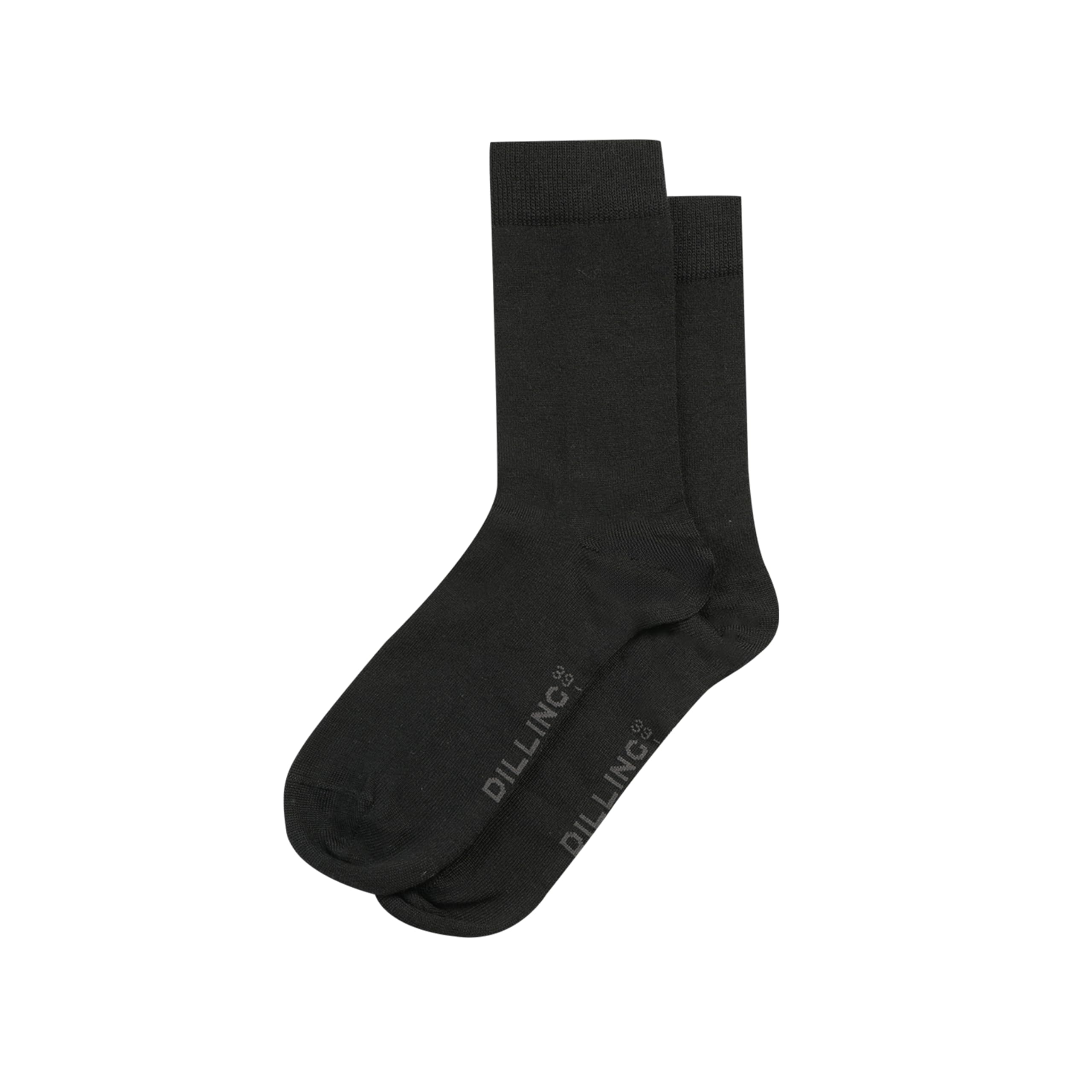 DILLING Men's socks - organic merino wool Black 12-14