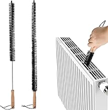 Radiator Brush 2 Pieces 65cm Nylon Brush Pet Hair Free Radiator Brush Reaching Corners Brush Stable Flexible Radiator Brush