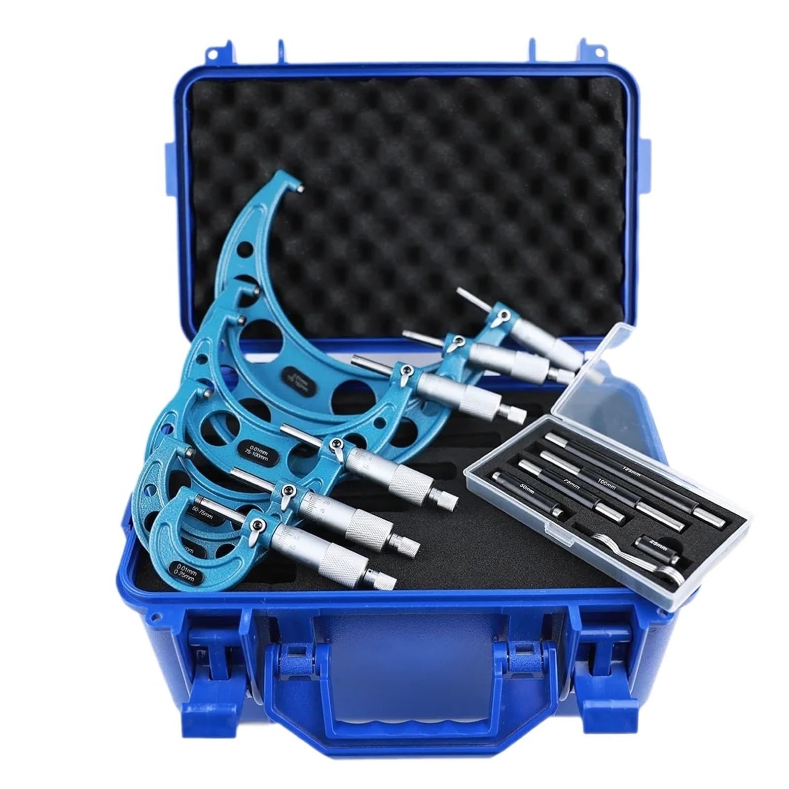 OGQNPJJCJ Tool Set 0-25/25-50/50-75/75-100mm 0.01mm Outside Spiral Micrometer – Vernier Caliper Tool(6pcs 0-150mm)