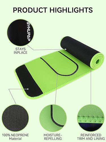Miniatura 6 de SYXUPAP Cinturón de entrenamiento de cintura, promueve el sudor, cinturón de ejercicio para mujeres y hombres, cinturón de entrenamiento abdominales