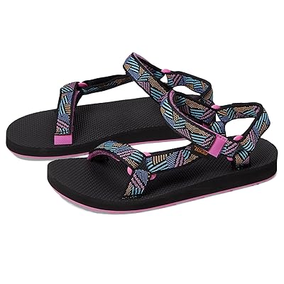 Teva Kids Original Universal (Toddler/Little Kid/Big Kid) Girls Shoes Borderless Black