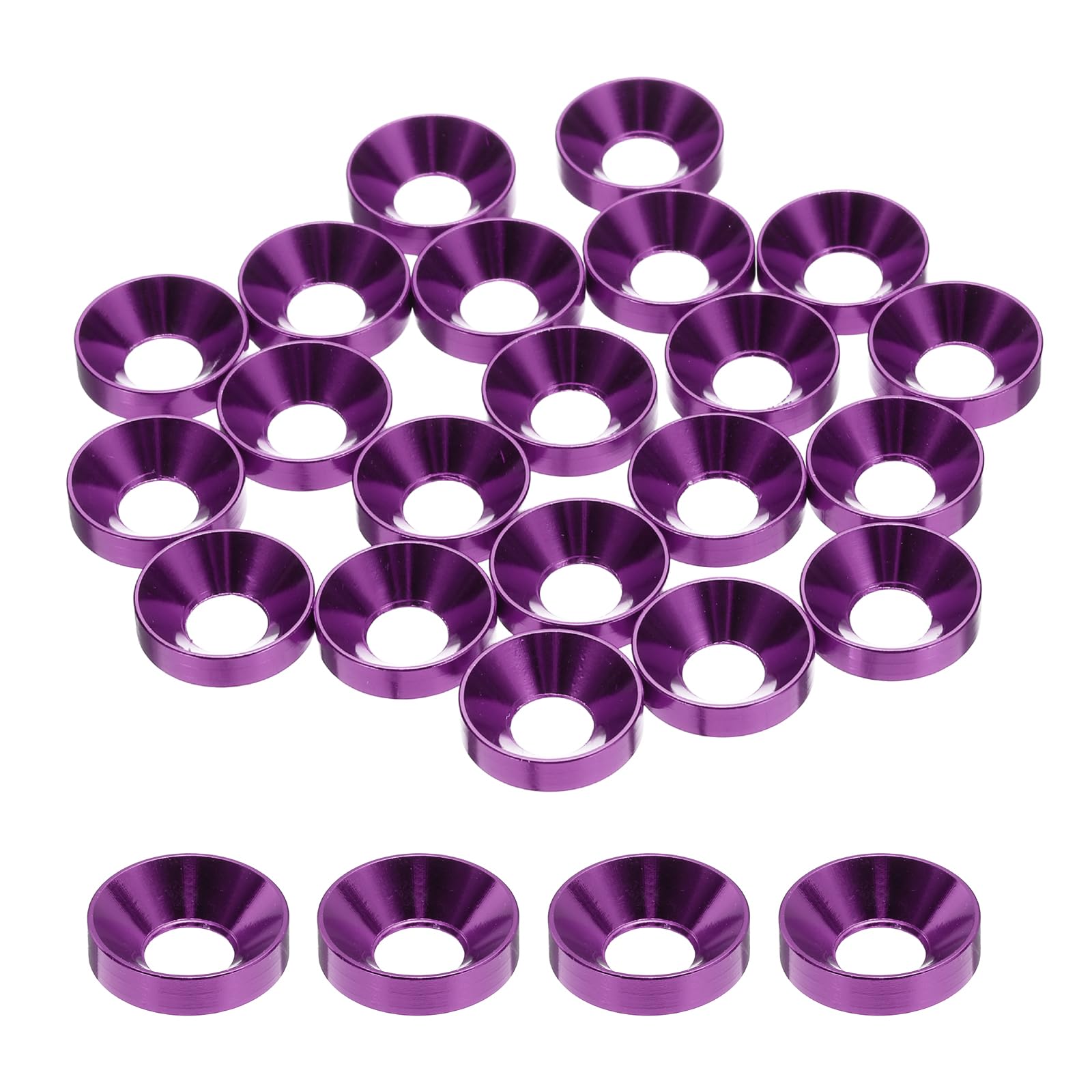 sourcing map 20pcs M6 Counterbore Washers 13.8mm/0.54inch Purple