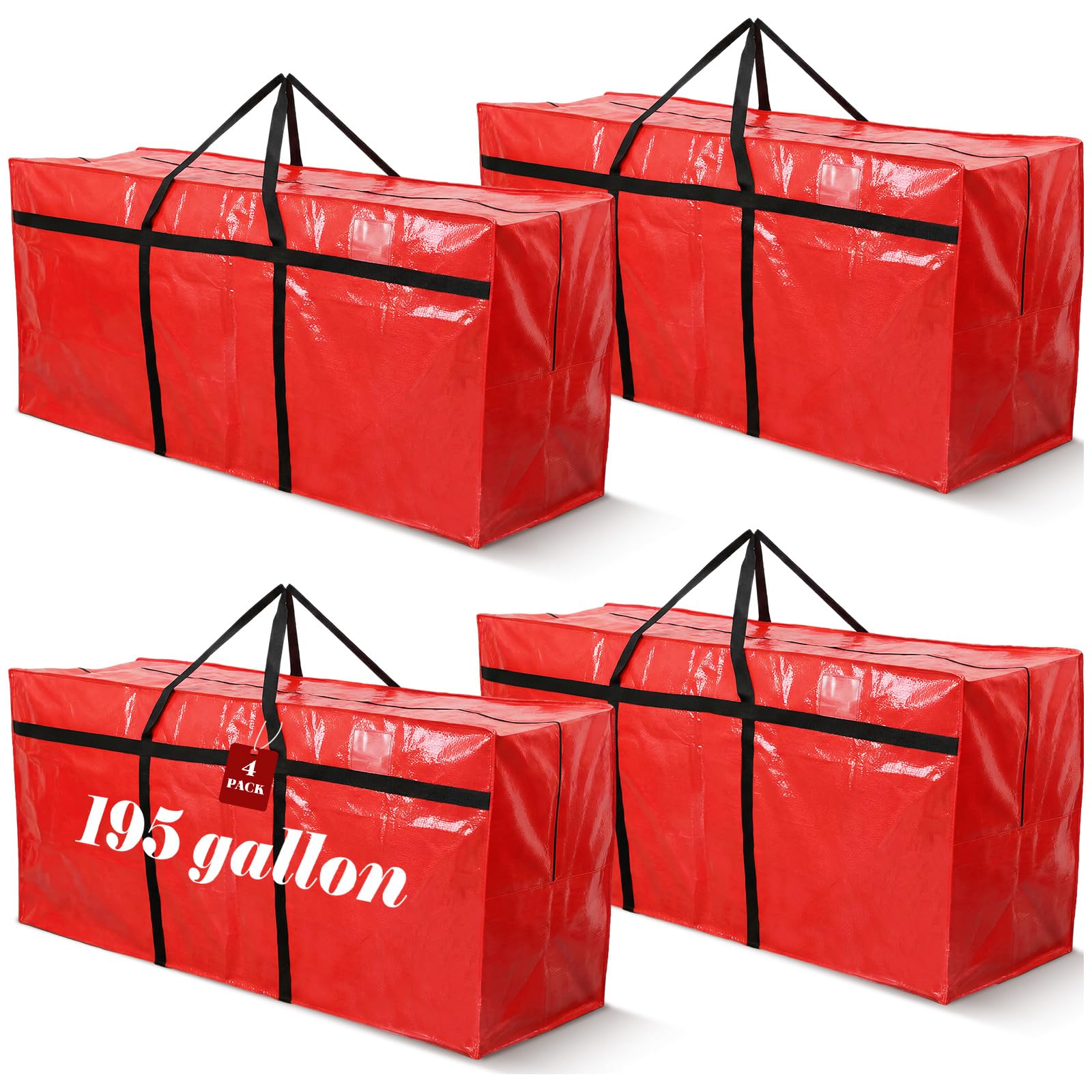 Windyun 4 Pcs 195 Gallon Extra Large Moving Bags XXL Heavy Duty Storage Bag