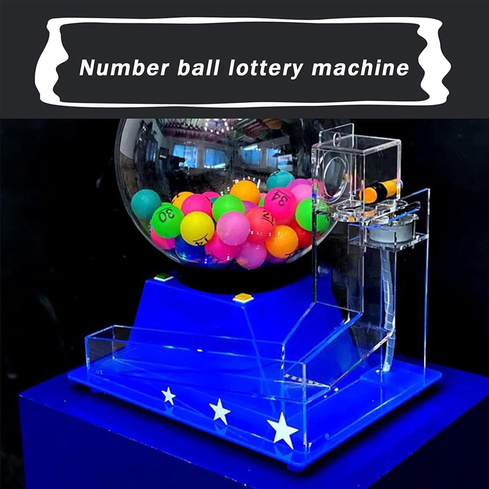 Elektryczna Maszyna Loteryjna – Zestaw Deluxe Bingo Z 60 Numerami Loterii Kulka – Zawiera Klatkę Do Bingo, Kule Wywołujące, Kolorowe żetony – Idealne Dla Dużych Grup I Przyjęć