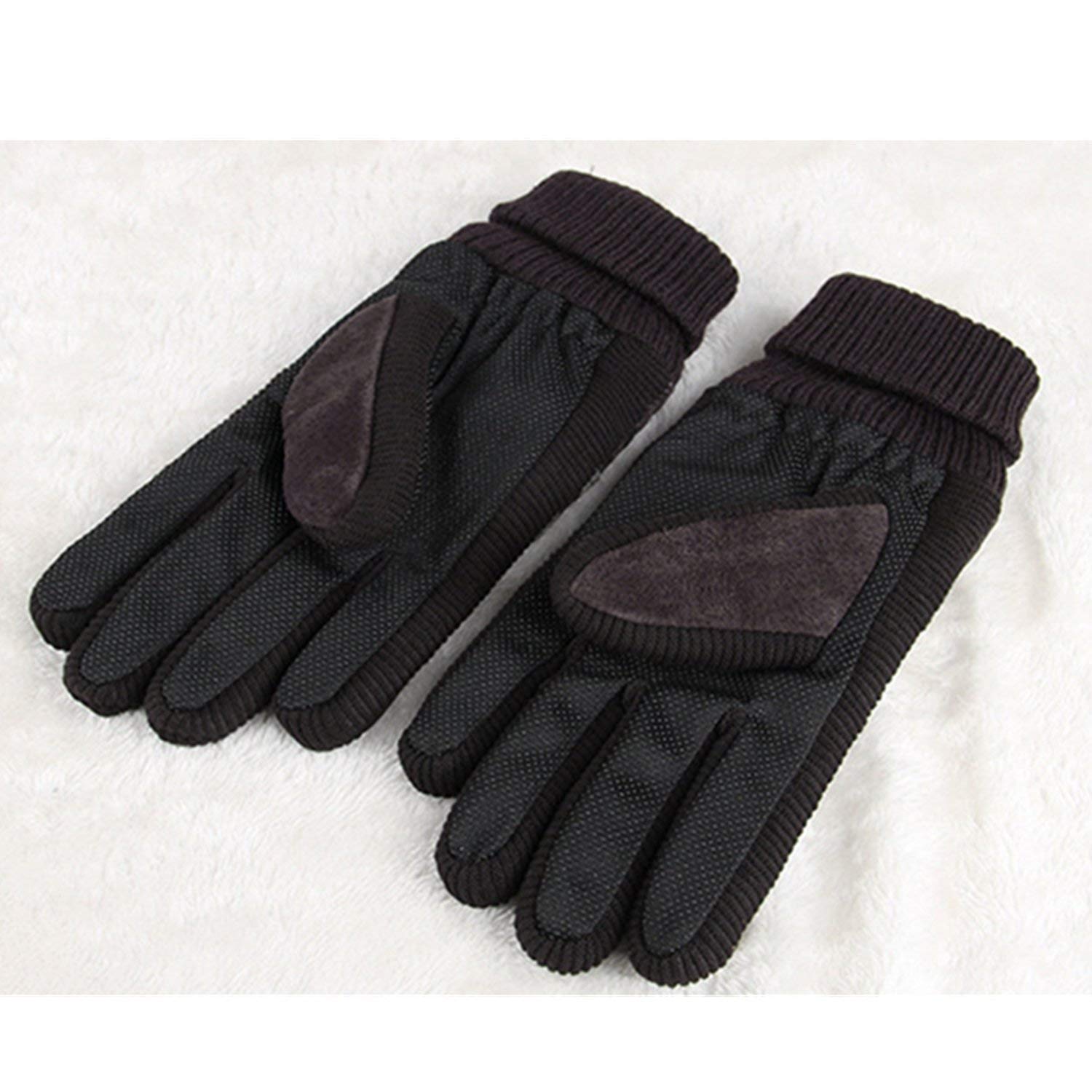 Unisex-Adult Mittens Męskie Zimowe Rękawiczki Rowerowe Ciepłe Rękawiczki Wiatroodporny Wodoodporny Nowoczesny Casual Na Zimę Na Rowerze I Na Świeżym Powietrzu/Coffee/One Size