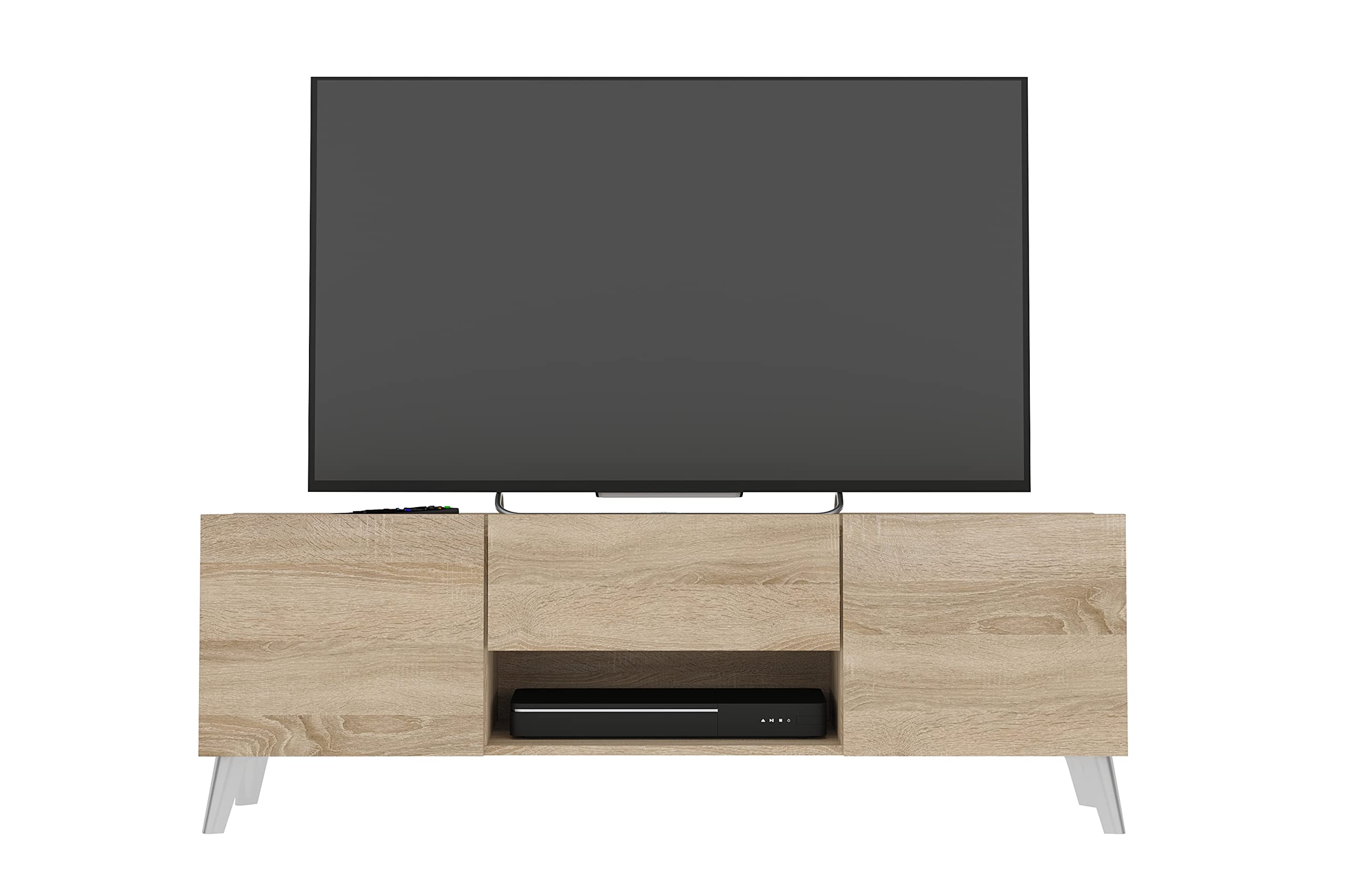 FMD Möbel Brighton 2 buffet TV modulable pour ranger les câbles