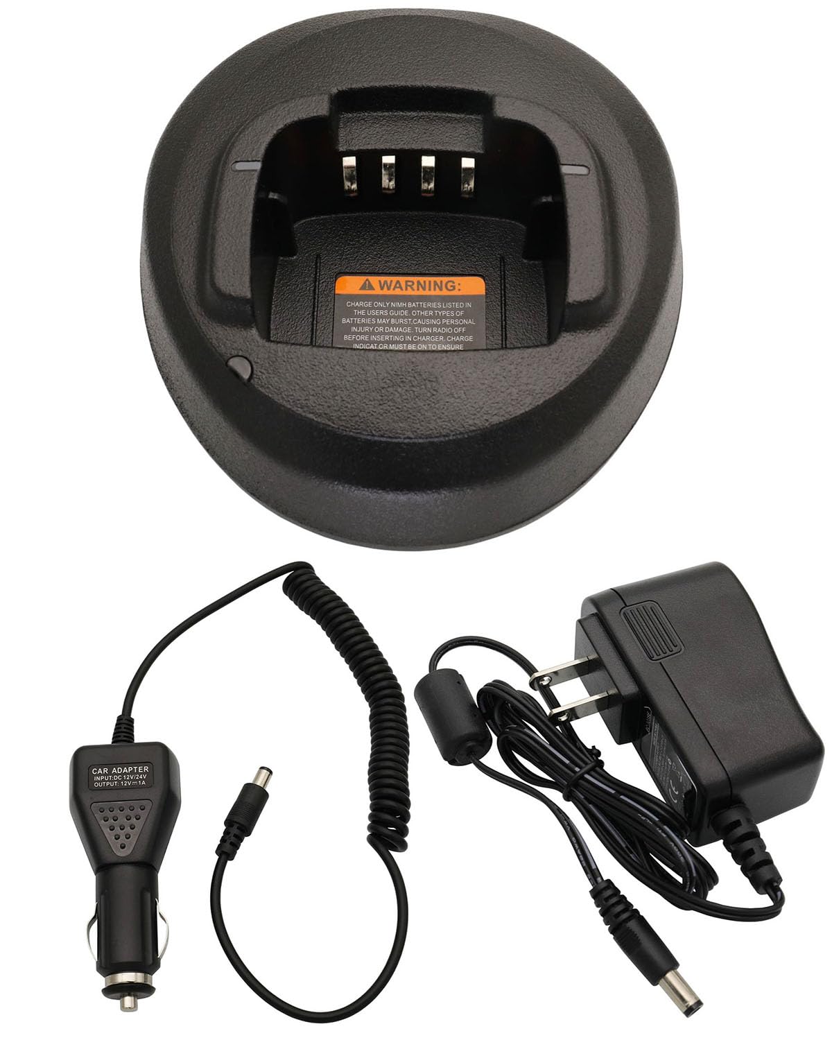 PMLN5228A Rapid Charger DC 12V/24V Car Charger Compatible with Motorola EP350 CP185 CP100D CP476 CP477 CP1300 CP1600 CP1660 Radio, PMNN4476 PMNN4476A PMNN4080 PMNN4082 Battery Charger