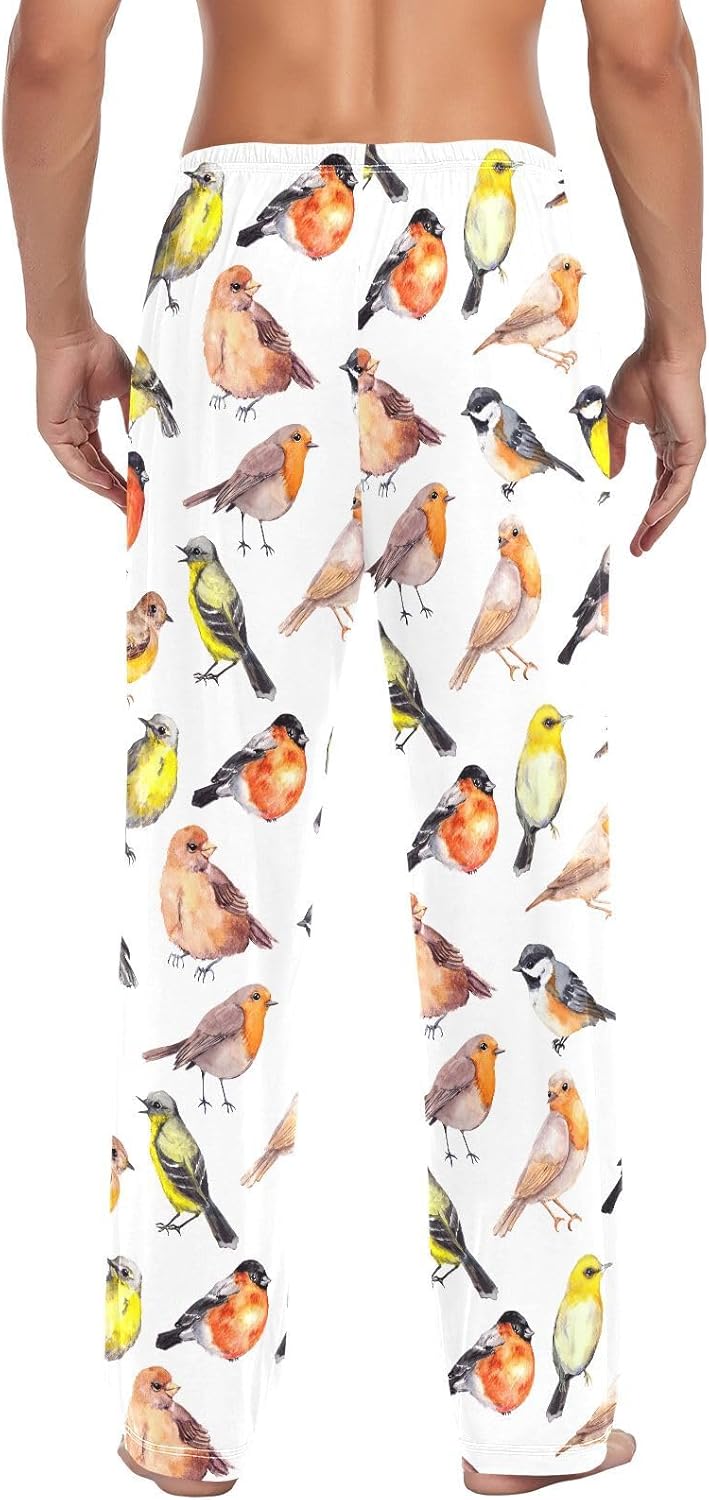 ZZKKO Pajamas Pants for Men Horses Animals Men's Pajama Bottoms 100% Cotton PJ Pants for Mens S-XXL
