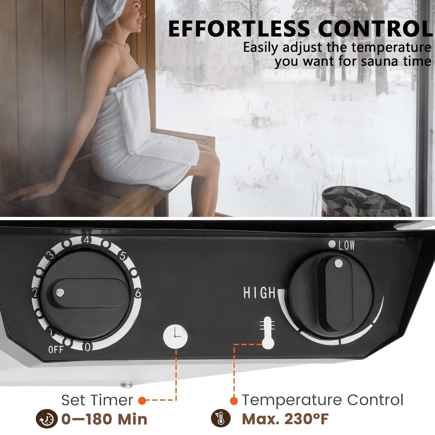Poêle électrique pour sauna 3,6 kW 220 V acier inoxydable