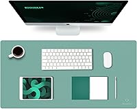 Vista 20 de Knodel - Alfombrilla de escritorio, para mouse, impermeable para escritorio, de cuero para teclado y mouse, protector de escritorio para oficina
