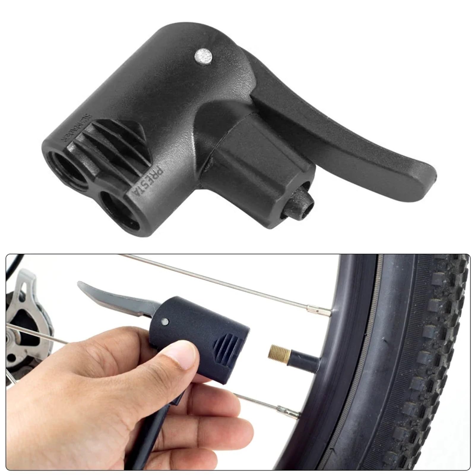 40 Stück Auto Fahrrad Luftpumpe Umwandlung Clip 2-in-1 Schnellkopfdüse für schnelles Reifenaufpumpen