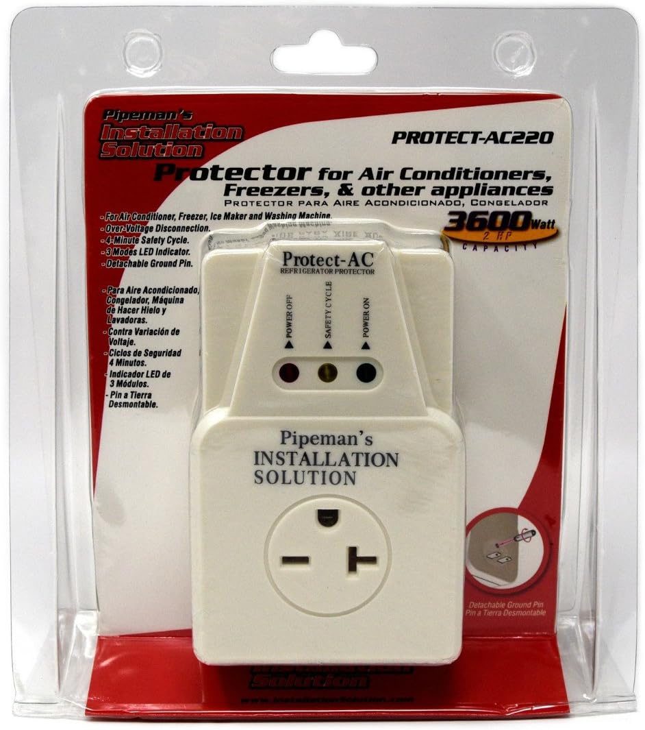 Audiopipe NIPPON Surge Protector 220V 3600W for Air Conditioners, White, PROTECT-AC220