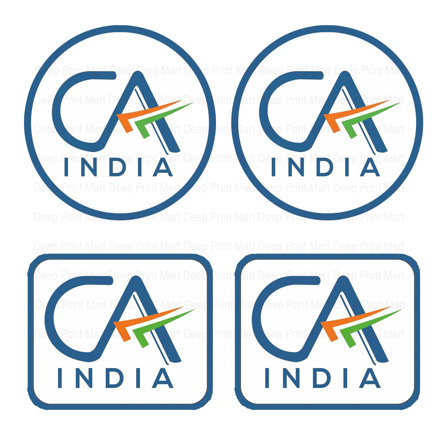 CA Logo Sticker - Charted Accountant Sticker (Pack of 8) for Car & Office - Vinyl, Waterproof, Self-Adhesive Sticker Compatible with All Plain Surfaces