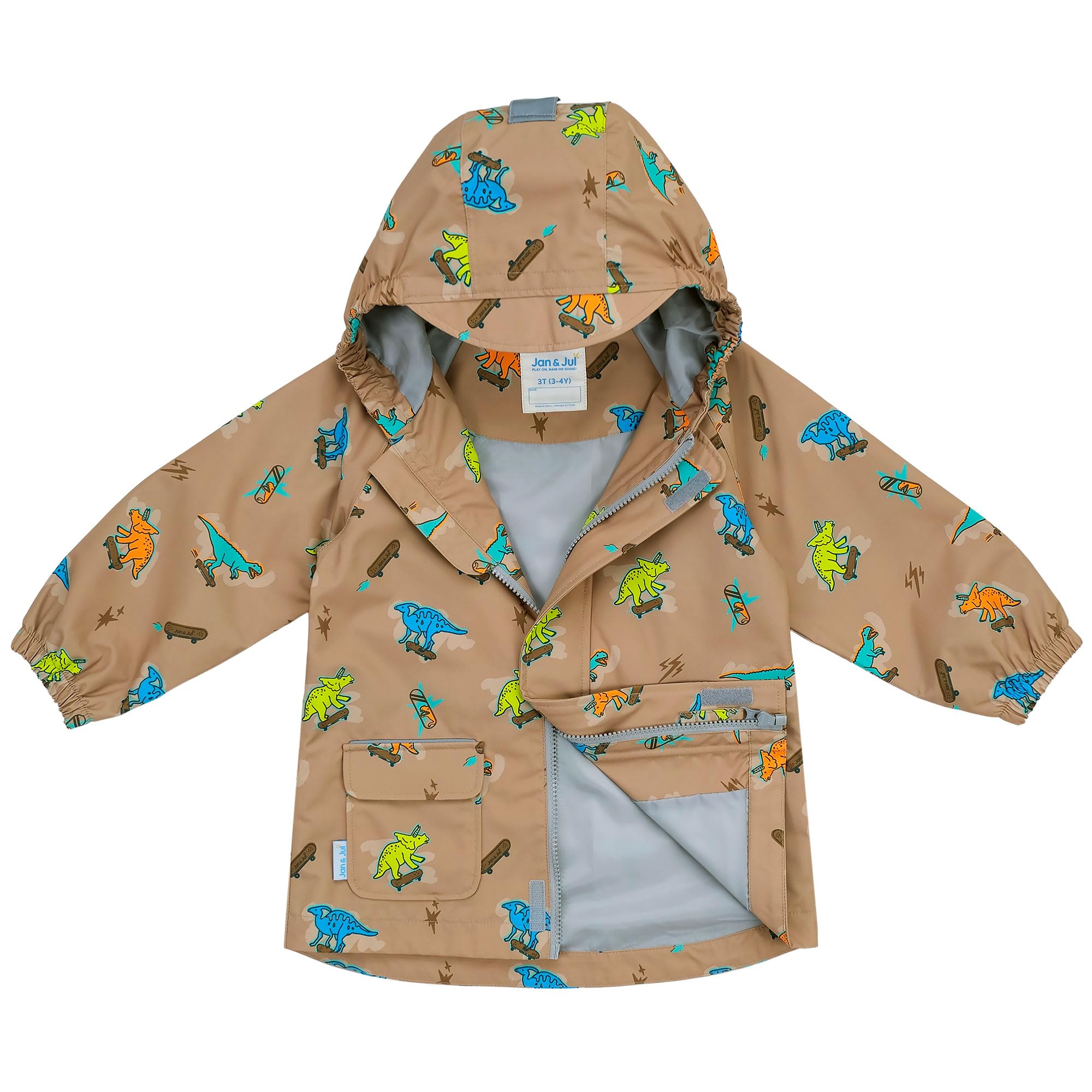 JAN &amp; JUL Waterproof Puddle-Dry Rain Jacket for Kids