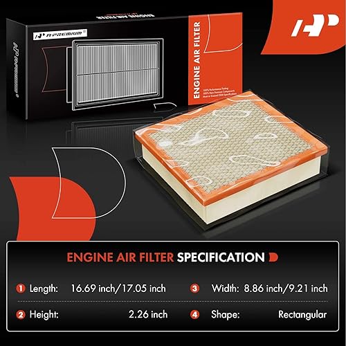 Miniatura 2 de A-Premium 2 filtros de aire de motor compatibles con Chevrolet C4500 Kodiak, C5500 Kodiak y GMC C4500 Topkick, C5500 Topkick, 2007-2009, V8 6.6L