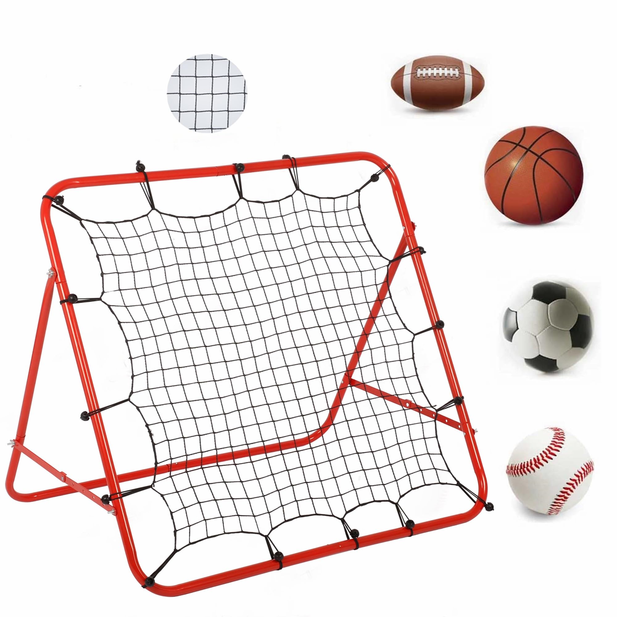 Rete di Rimbalzo da Calcio 39''x40'' con 2 reti Rete di Rimbalzo da Calcio Regolabile Perfetta per Bambini, Adolescenti e Tutte Le età Allenamento di Calcio