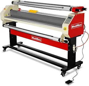 MechMaxx 65" Wide Format Full-Auto Cold & Heat Assisted Pneumatic Laminator Machine with 4 Trimmers, 63" Max Width, Digital Control (Requires Air Compressor, Not Included)