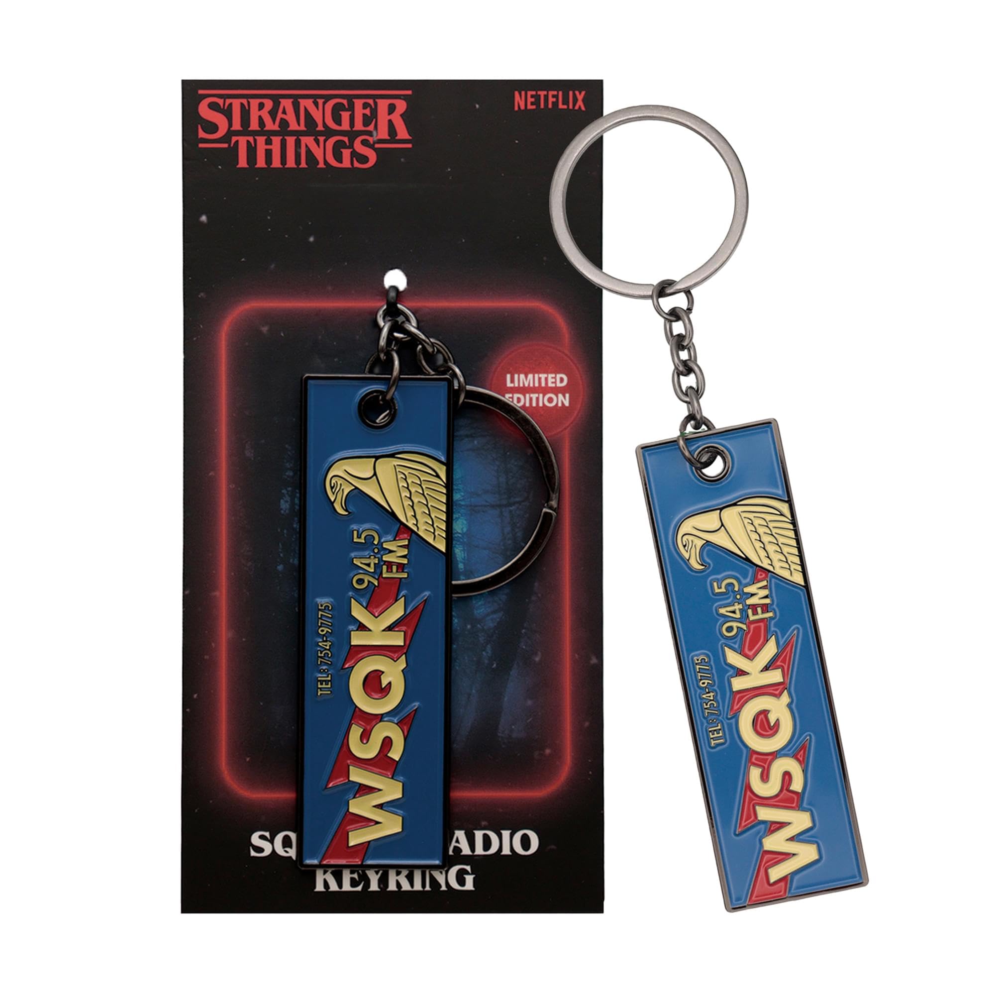 FaNaTtik Stranger Things The Squawk WSQK Keyring – Officially Licensed Limited Edition Collectible – Individually Numbered (9,995 Worldwide)
