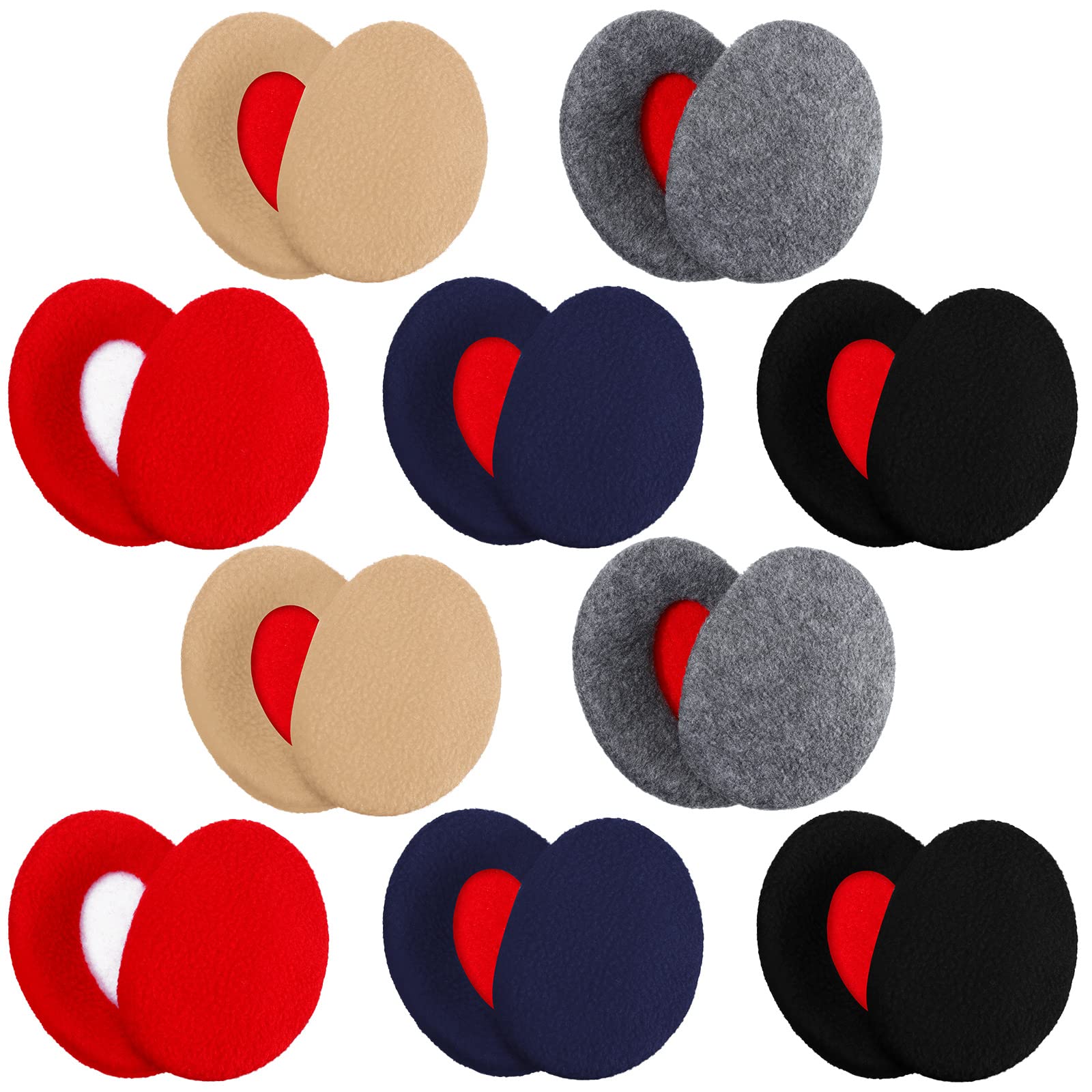 Orejeras de forro polar unisex orejeras sin banda invierno gruesas 8