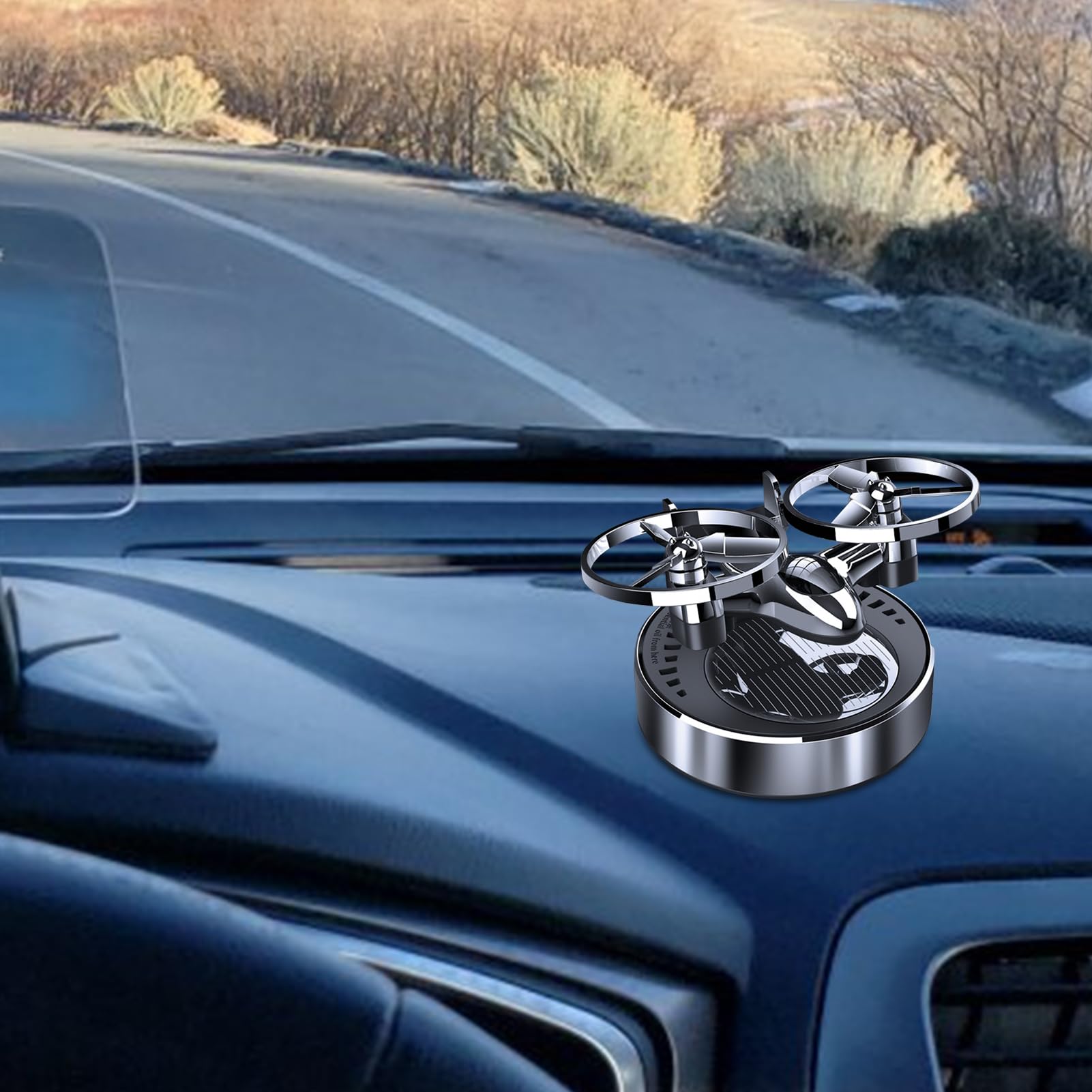 Profumatore Auto Solare Rotante Aereo Decorativo Creativo Rotante A Energia | Profumatore D'aria Per Auto Aereo Decorazione Interni Veicolo Casa Ufficio Viaggio Veicolo Outdoor