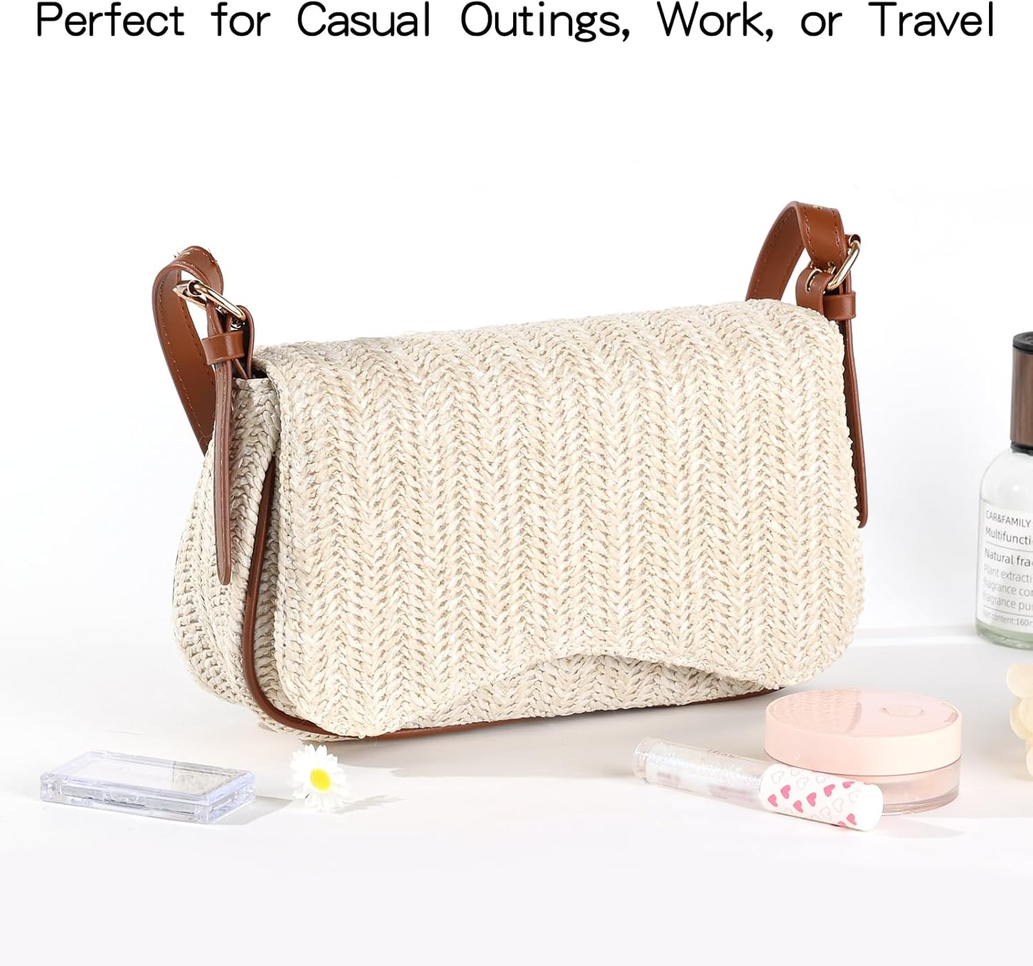 Richeart Straw Purses for Women - Summer Beach Shoulder Purse - Boho Clutch Underarm Bag - Image 5