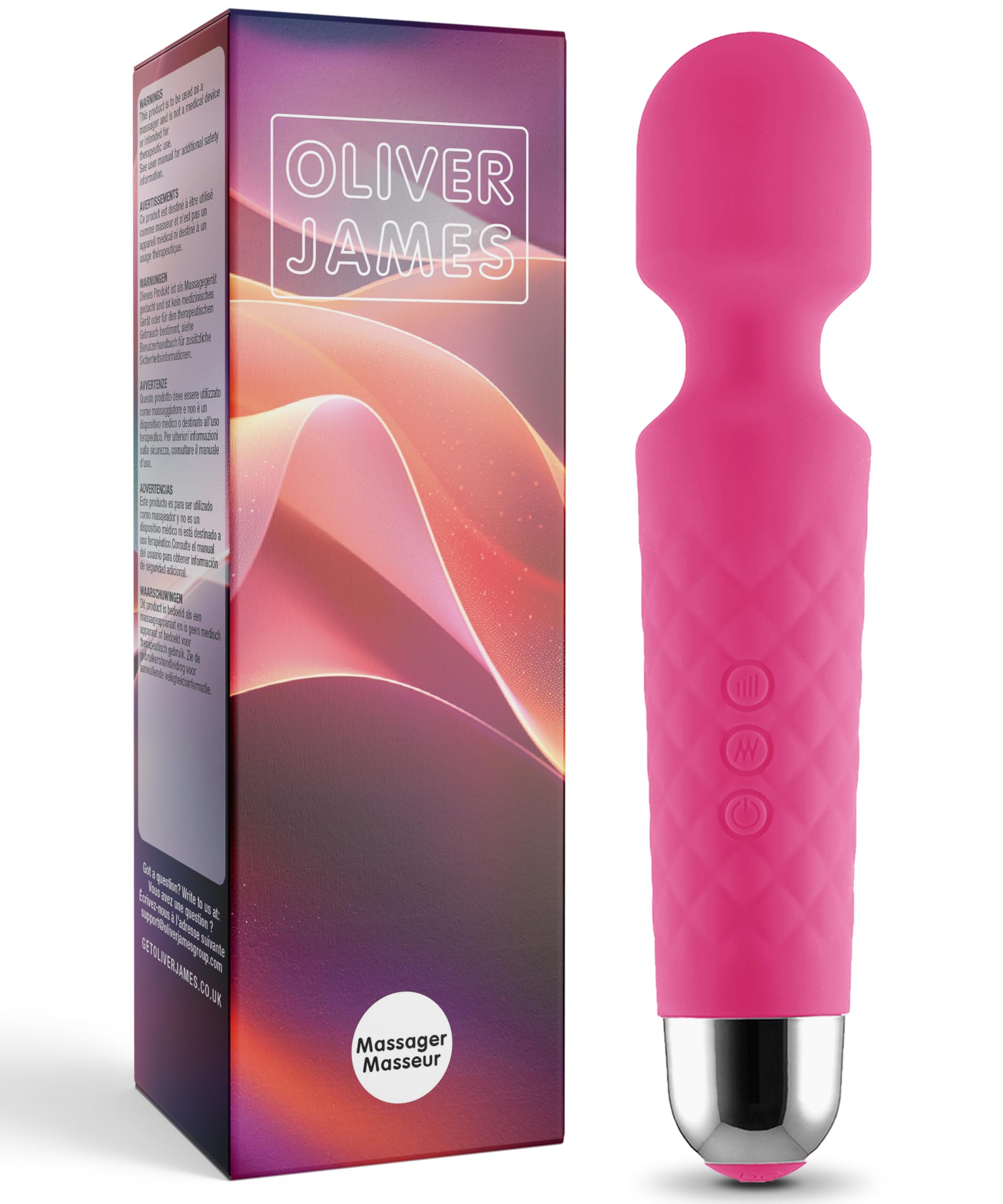 Amazon.com: Oliver James Wand Vibrator for Women - Quiet Adult Erotic  Vibrating Dildo with 20 Patterns 8 Speeds