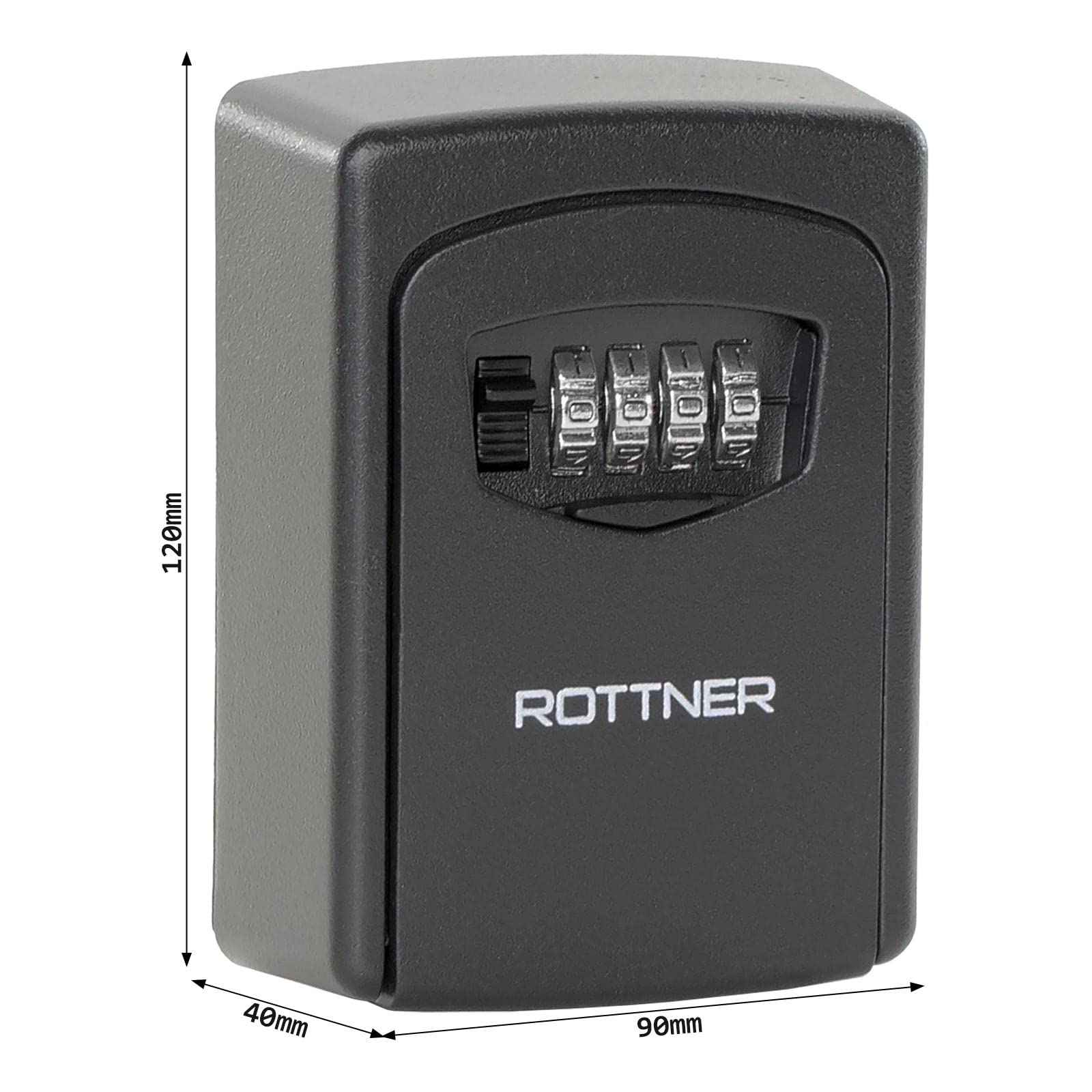 Rottner Schlüsseltresor Keycare Zahlenkombinationsschloss Wandmontage inkl. Befestigungsmaterial
