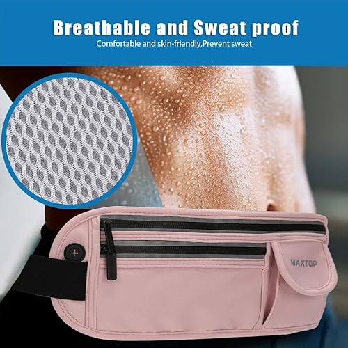 Miniatura 6 de Riñonera delgada para correr para mujeres y hombres, cintura reflectante para caminar, fitness, entrenamiento, ejercicio, resistente al agua, para