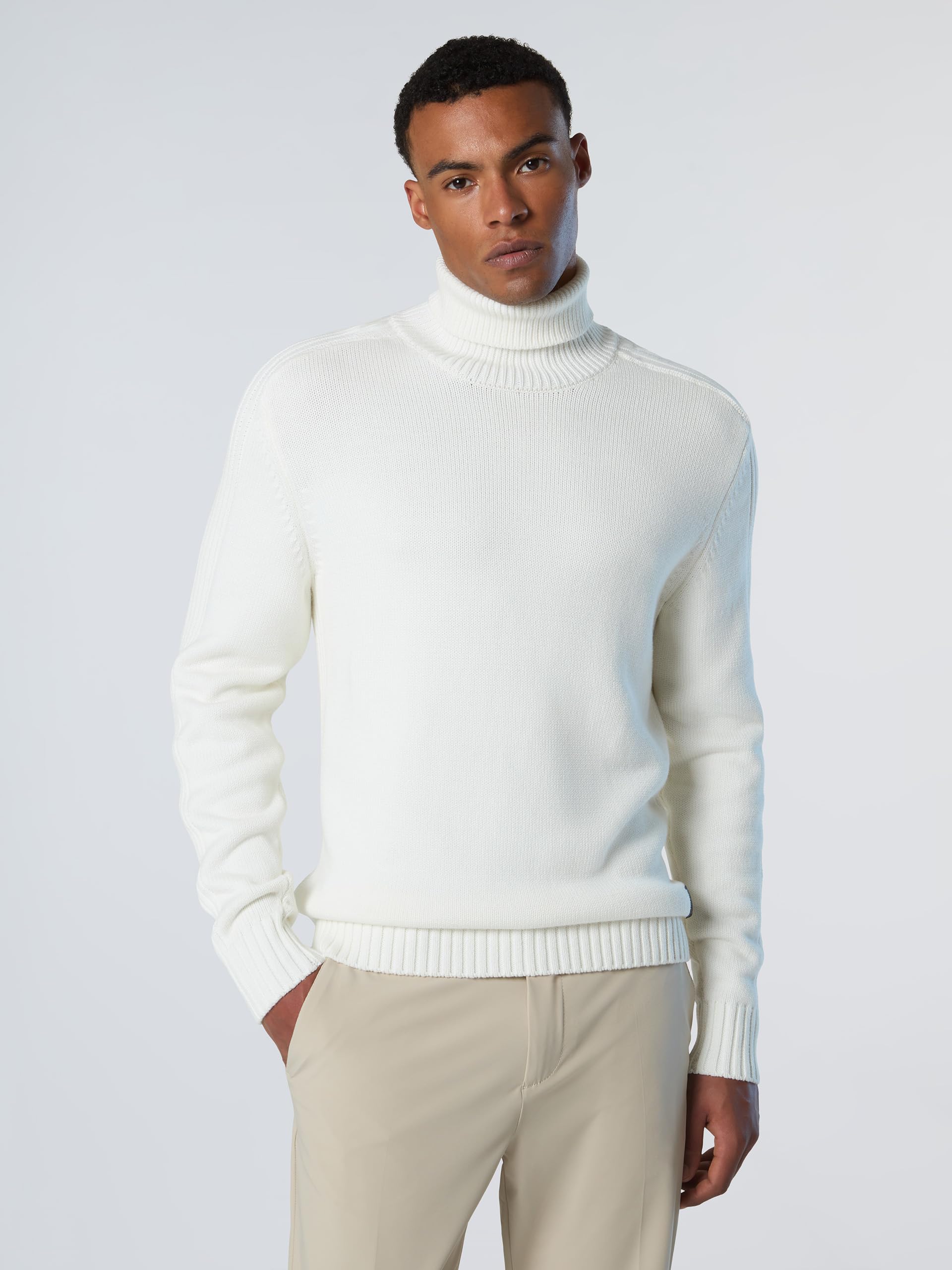 NORTH SAILS Maglione Uomo in Cotone Organico e Nylon con Collo Alto