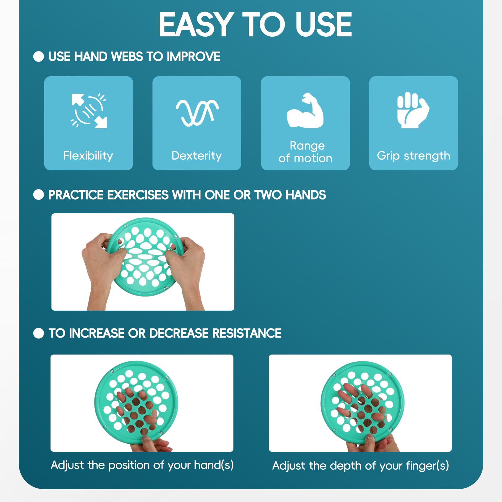 Hand Exercise Web, Finger Exerciser & Hand Strengthening — Amazon image 5