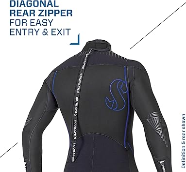 SCUBAPRO Definition Steamer, Men, 5MM, Black/Blue, MT
