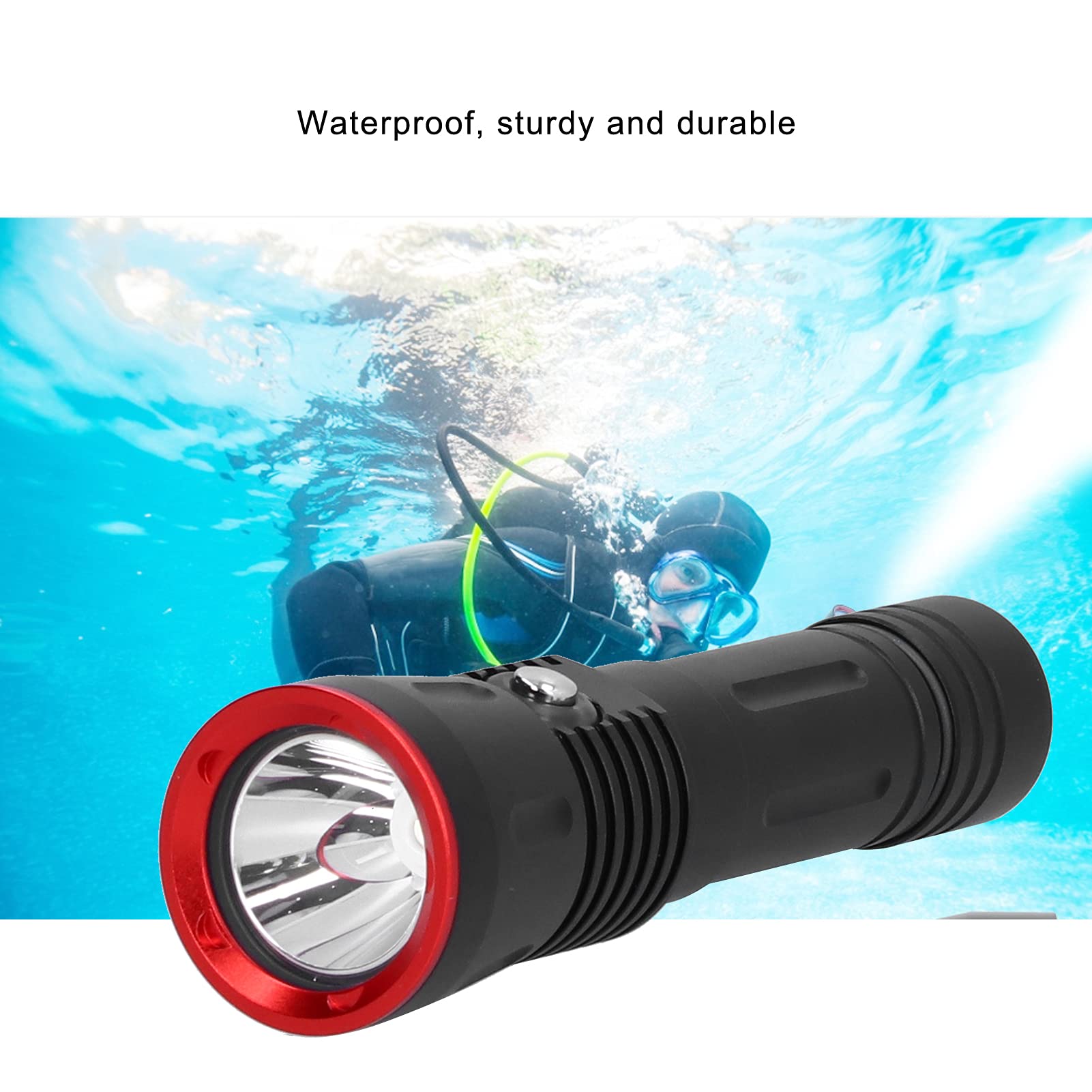 Torcia subacquea professionale 3000LM IP68 Lampada subacquea impermeabile Ultra luminosa per la pesca in campeggio di salvataggio