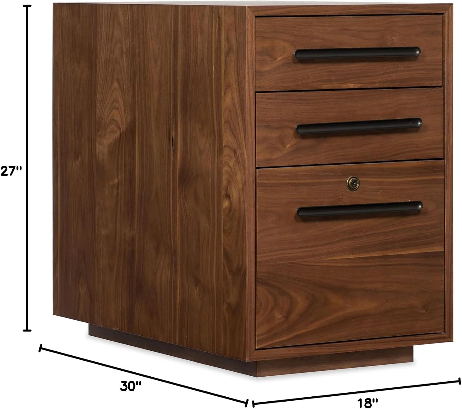 Hooker Furniture Elon 3 Drawer File Cabinet Pedestal in Medium Wood