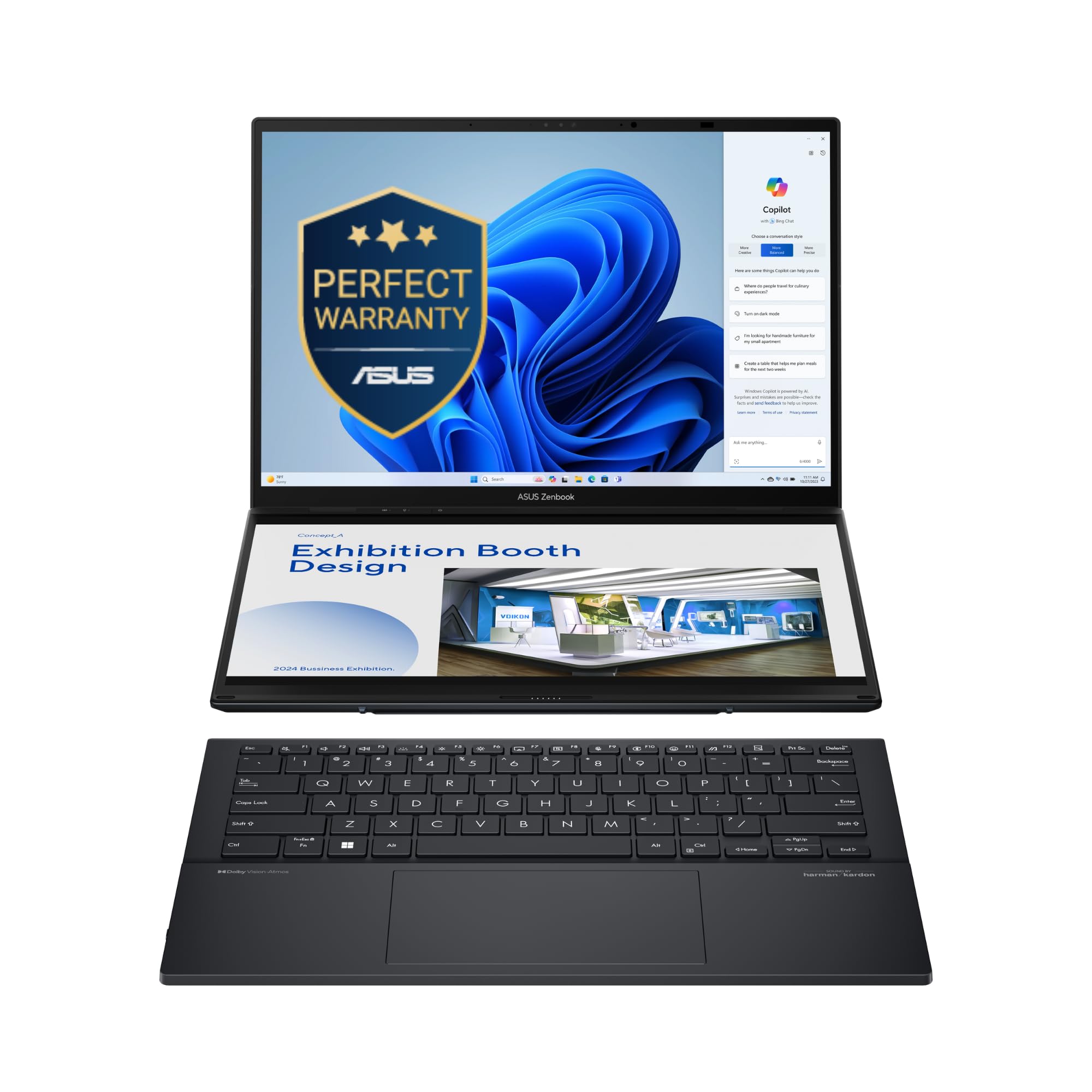 ASUS Zenbook DUO Intel® Core™ Ultra 7 16GB LPDDR5X 1TB PCIE G4 SSD