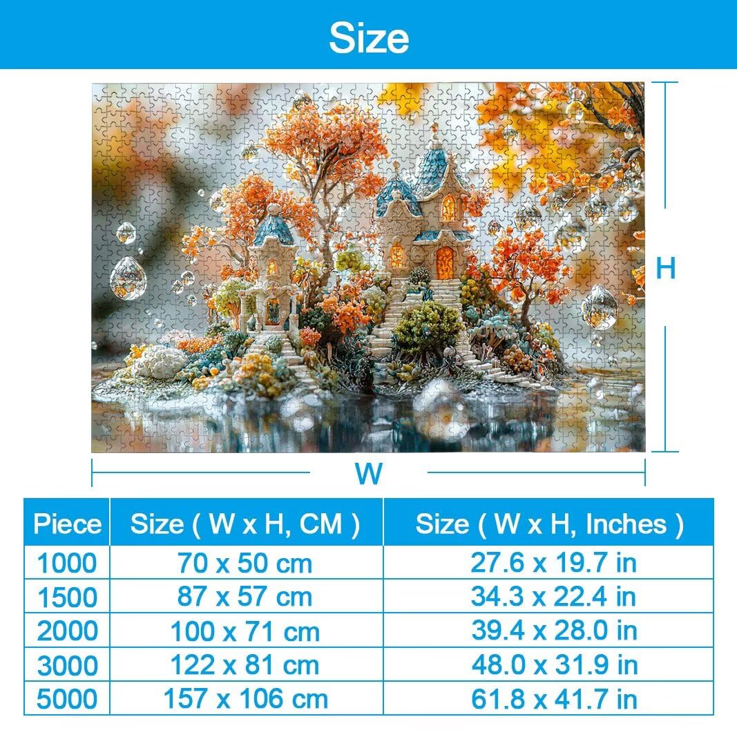 Puzzle 1500 Piezas, Puzzle Castillo de Madera para Adultos, Regalos -2646