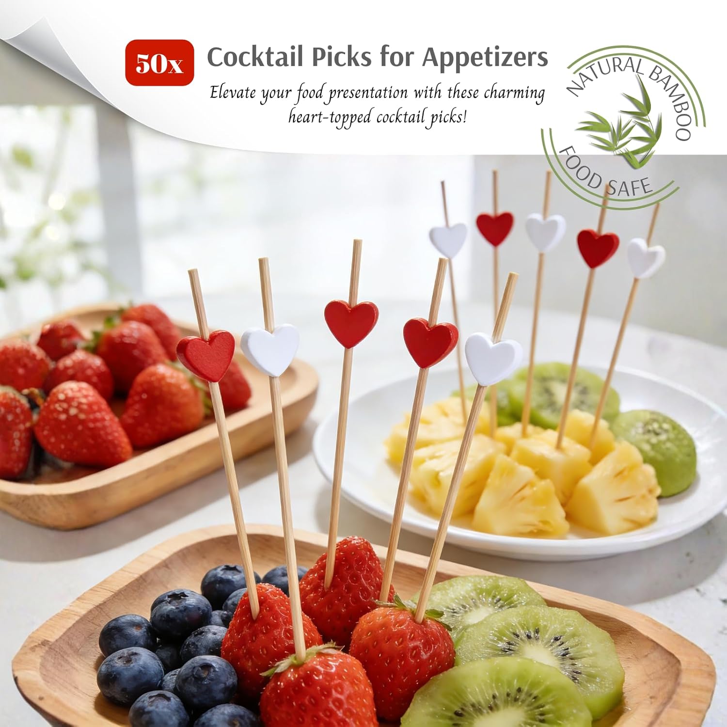 Charcuterie Board Accessories Set - Cheese Knife & Spreader, Charcuterie Cocktail Picks, Small Serving Bowls, Cheese Markers & Mini Tongs for Valentine Charcuterie Platter & Grazing Board (Red)