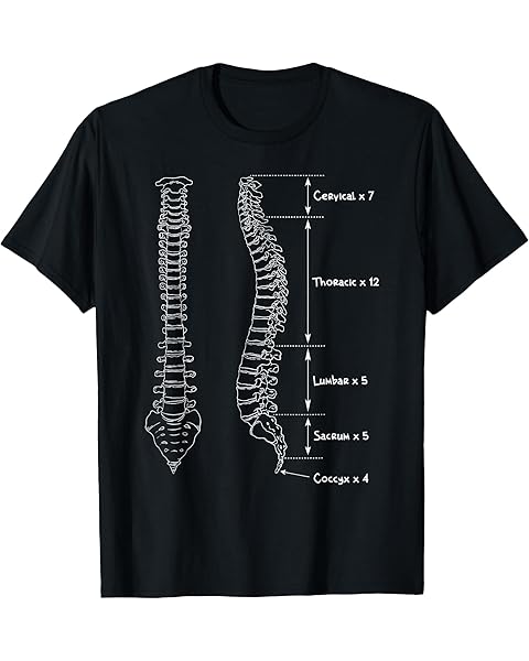 Human Spine Anatomy Shirt Christmas Gift for Physician T-Shirt