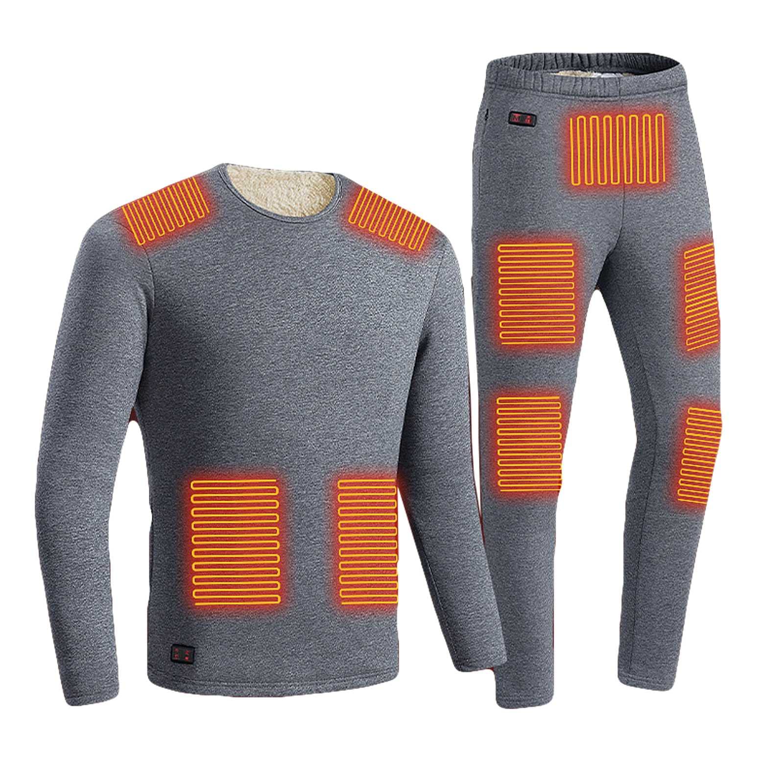 Sous-vêtements Thermiques Chauffants USB - Pantalon Et Haut, 12 Zones, 3 Températures, Polaire
